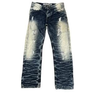 Mens Jeans 36x30  Distressed Y2K 90’s Grunge Acid Wash Faded Skater Streetwear